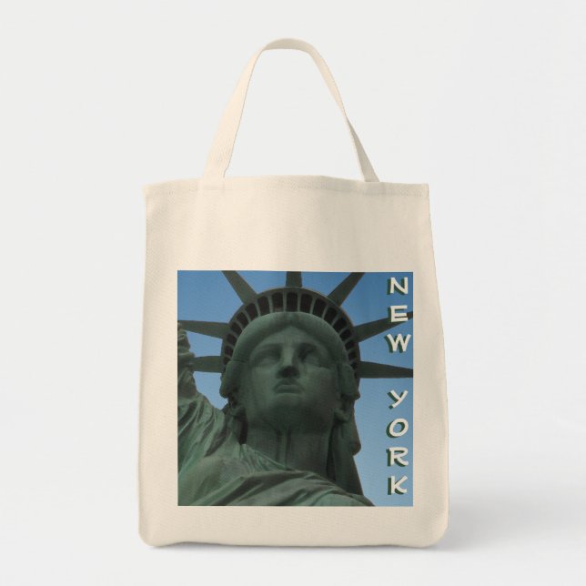 Frihetsgudinnan NY Tote Bag New York Souvenirs Tygkasse (Framsidan)