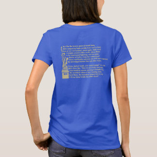 Frihetsgudinnan - Nya kolossus Patriotic Dikt T Shirt