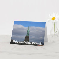 Frihetsgudinnan NYC Feliz Cumpleanos Hermana