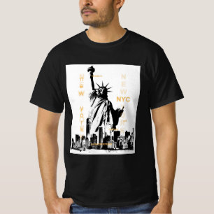 Frihetsgudinnan Nyc New York Manhattan Manar T Shirt