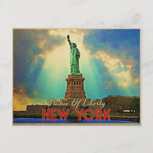 frihetsgudinnan NYC Vykort