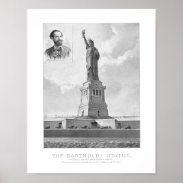 Frihetsgudinnan och Bartholdi Porträtt Poster