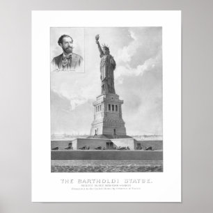 Frihetsgudinnan och Bartholdi Porträtt Poster