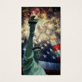 Frihetsgudinnan och fasta verk visitkort