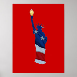 Frihetsgudinnan om färg poster