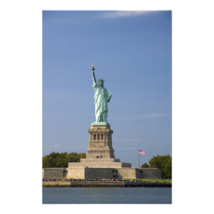 Frihetsgudinnan om Liberty Island i New Fototryck