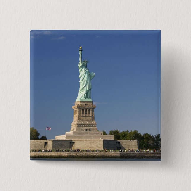 Frihetsgudinnan på Liberty Island i New 2 Knapp (Framsida)