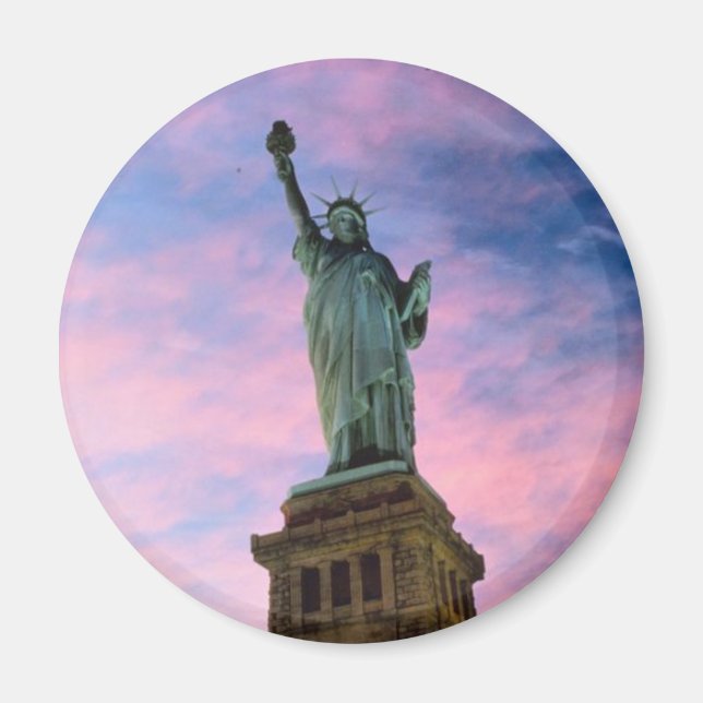 Frihetsgudinnan Pastel Himlar Magnet (Framsidan)