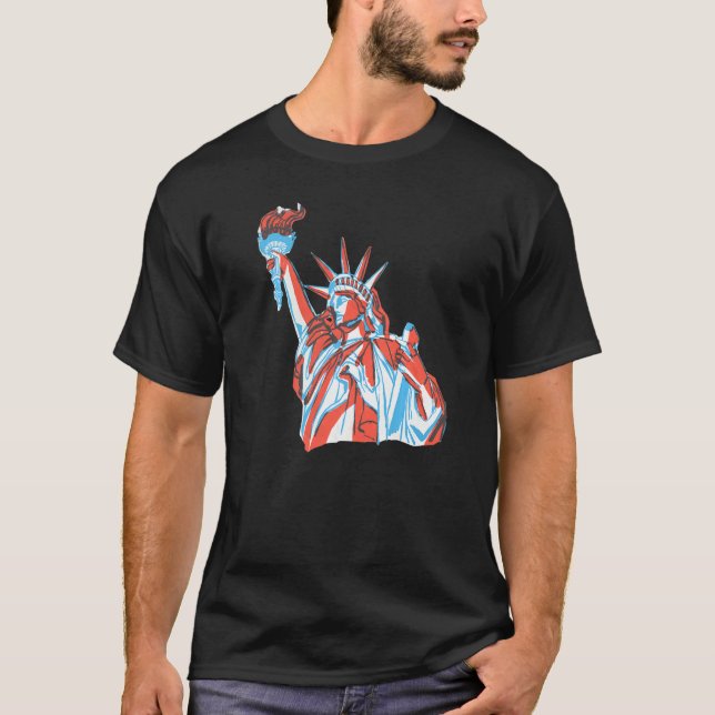 Frihetsgudinnan Patriotic Armed Forces 4th O T Shirt (Framsida)