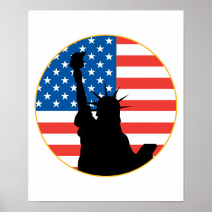 Frihetsgudinnan Patriotic Design Poster