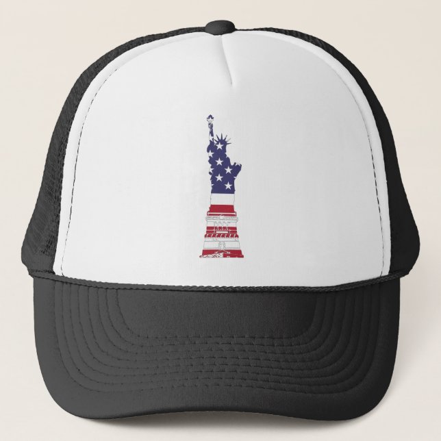 Frihetsgudinnan Patriotic Flagga Keps (Framsida)