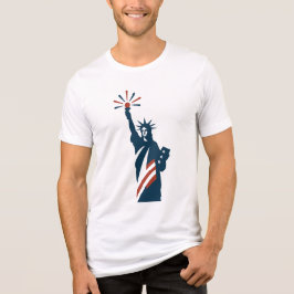 Frihetsgudinnan patriotisk USA flagga design T Shirt