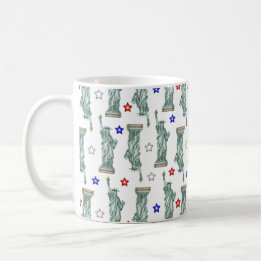 Frihetsgudinnan - Patriotiska stjärnor kaffemugg