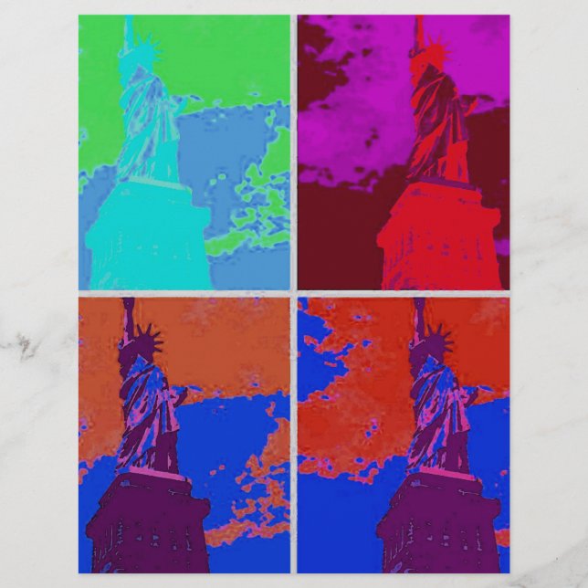 Frihetsgudinnan Pop Art Stil (Framsida)