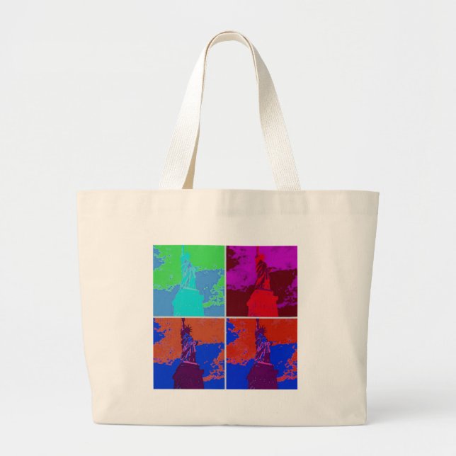 Frihetsgudinnan Pop Art Stil Jumbo Tygkasse (Framsidan)