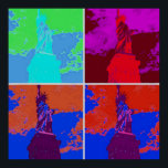 Frihetsgudinnan Pop Art Stil Poster<br><div class="desc">Pop Art Stil Frihetsgudinnan - Amerikanska historiska Byggnad och monument</div>
