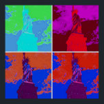 Frihetsgudinnan Pop Art Stil Poster<br><div class="desc">Pop Art Stil Frihetsgudinnan - Amerikanska historiska Byggnad och monument</div>