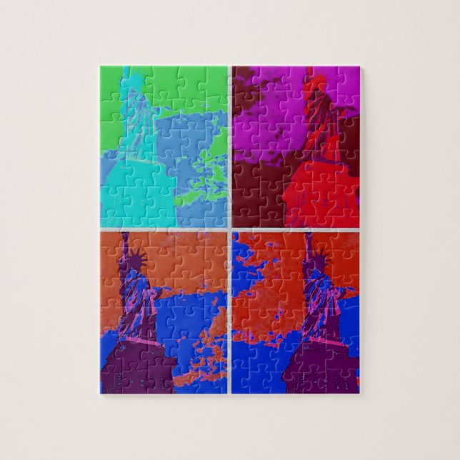 Frihetsgudinnan Pop Art Stil Pussel (Vertikal)