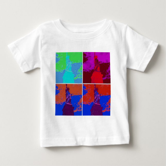 Frihetsgudinnan Pop Art Stil T-shirt (Framsida)