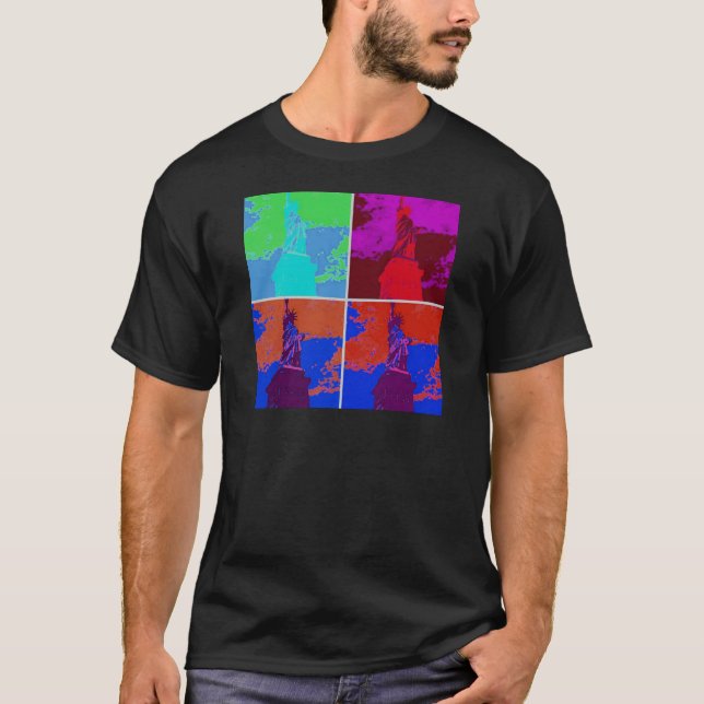 Frihetsgudinnan Pop Art Stil Tee (Framsida)