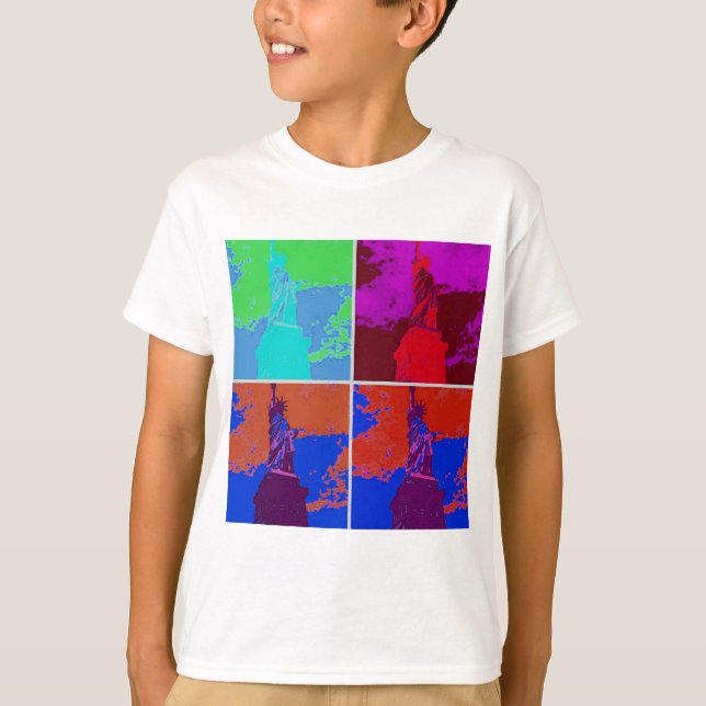 Frihetsgudinnan Pop Art Stil Tee (Framsida)