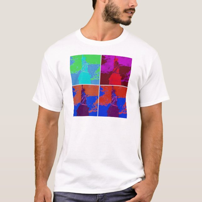 Frihetsgudinnan Pop Art Stil Tee (Framsida)