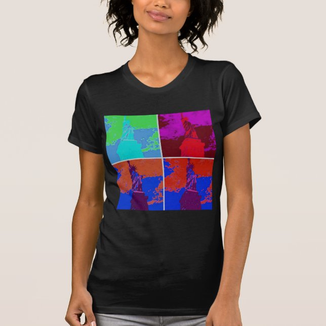 Frihetsgudinnan Pop Art Stil Tee (Framsida)