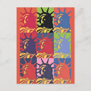 Frihetsgudinnan Pop Art Stil Vykort