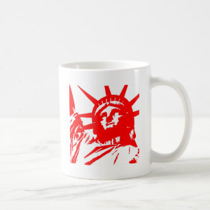 Frihetsgudinnan Pop Art USA Symbol Kaffemugg