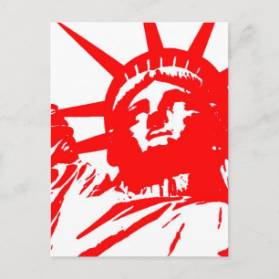 Frihetsgudinnan Pop Art USA Symbol Vykort