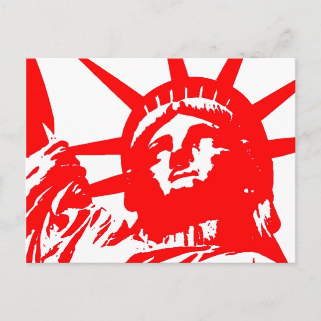 Frihetsgudinnan Pop Art USA Symbol Vykort (Framsida)