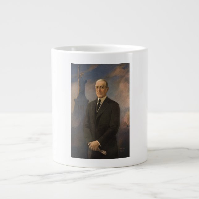 Frihetsgudinnan & President Woodrow Wilson Jumbo Mugg (Framsidan)