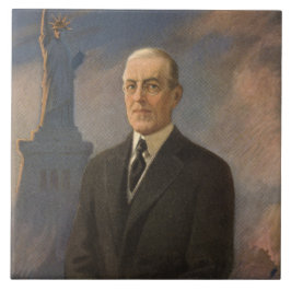 Frihetsgudinnan & President Woodrow Wilson Kakelplatta