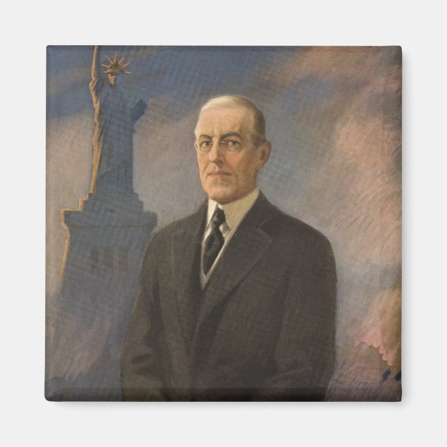 Frihetsgudinnan & President Woodrow Wilson Magnet (Framsidan)
