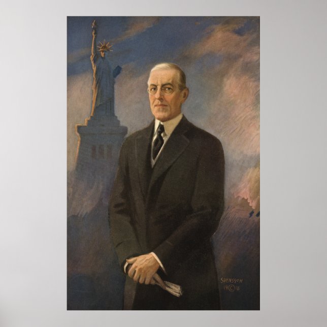 Frihetsgudinnan & President Woodrow Wilson Poster (Framsidan)