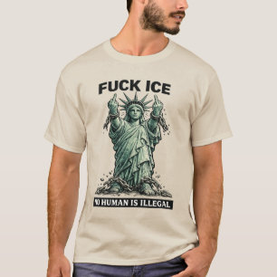 Frihetsgudinnan Protest • Ingen Människa Är Illega T Shirt