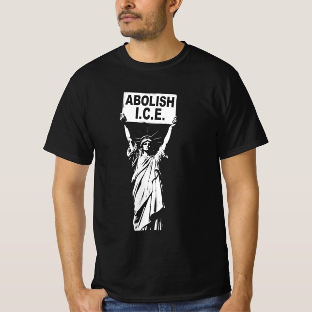 Frihetsgudinnan protesterar – Avskaffa ICE T Shirt (Framsida)