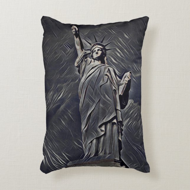 Frihetsgudinnan Prydnadskudde (Framsidan(Vertikal))