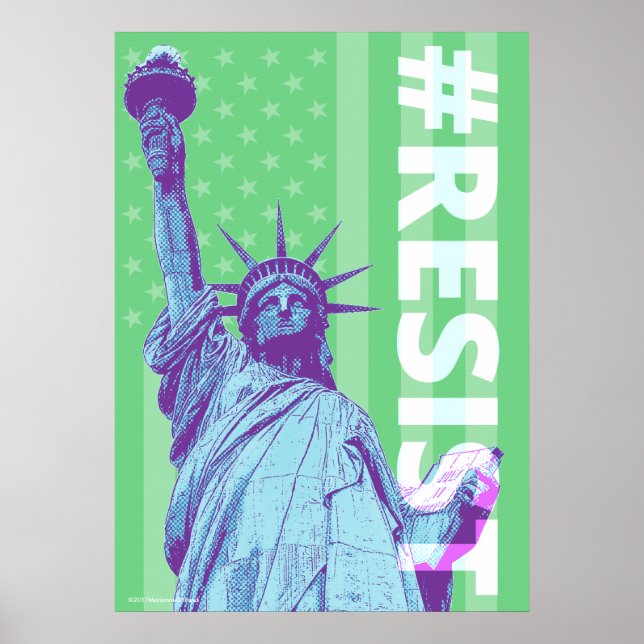 Frihetsgudinnan RESIST Art Poster (Framsidan)