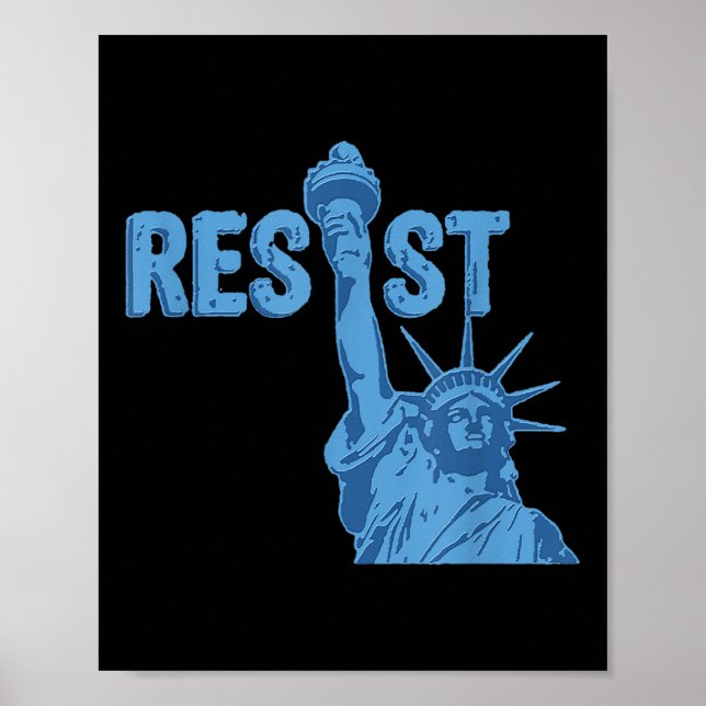 Frihetsgudinnan Resistent grafik #resist Anti Poster (Framsidan)
