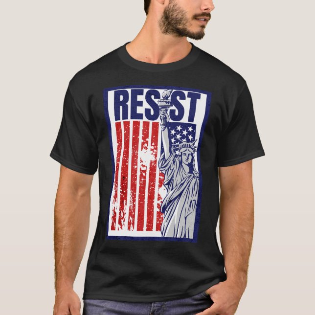 Frihetsgudinnan Resistent Protest T-Shirt (Framsida)