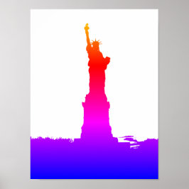Frihetsgudinnan Silhouette Pop Art Poster