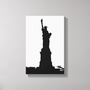 Frihetsgudinnan Silhouette Wrapped Canvas