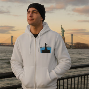 Frihetsgudinnan Siluett New York Skyline T Shirt