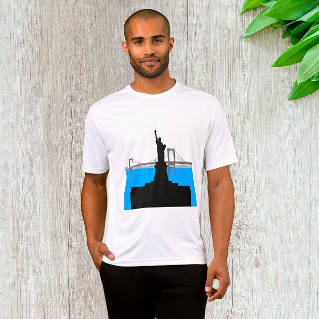 Frihetsgudinnan Siluett New Yorks Skyline T Shirt (Skapare uppladdad)