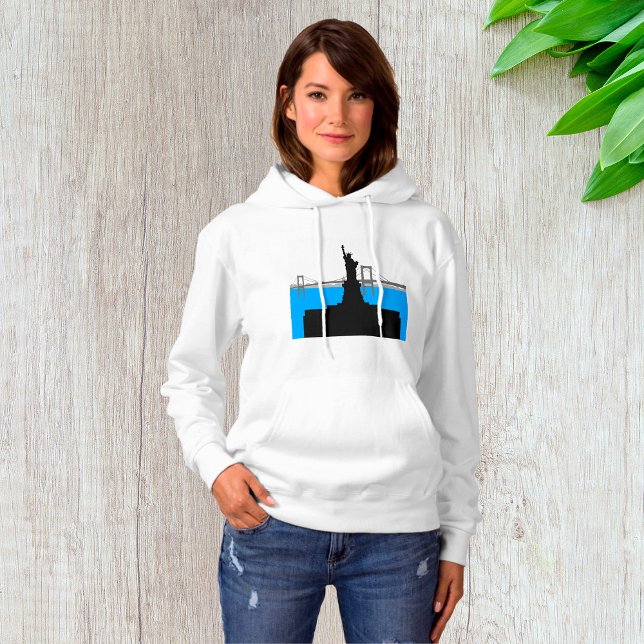 Frihetsgudinnan Siluett New Yorks Skyline T Shirt (Skapare uppladdad)