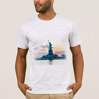 Frihetsgudinnan, Solnedgång, Patina Redigering. T Shirt