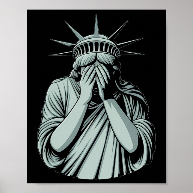 Frihetsgudinnan Sorgsen Amerika  Poster (Framsidan)