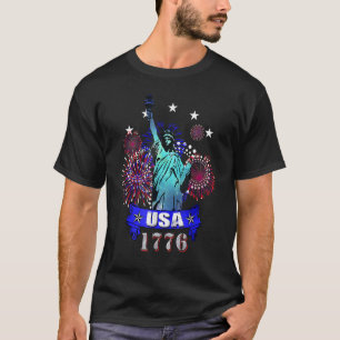 Frihetsgudinnan Statue 1776 USA New York City T Shirt