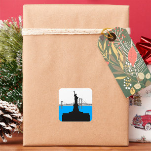 Frihetsgudinnan Stickers Fyrkantigt Klistermärke